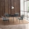 Armen Living Arcadia and Juno 42" Round Charcoal and Black Wood 5 Piece Dining Set SETARDI5JNBLCH42 - alternate 5